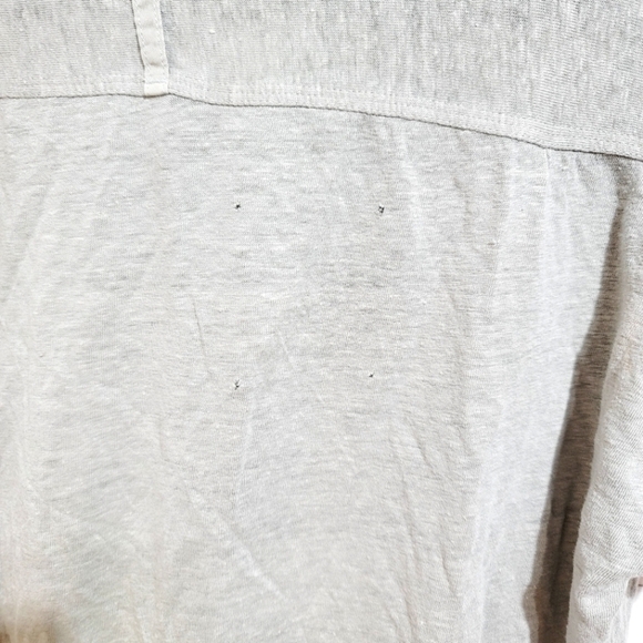 RAG & BONE 100% LINEN SLUB ROLLED CUFF TSHIRT-HEATHERED GREEN, SZ SMALL - Picture 7 of 8